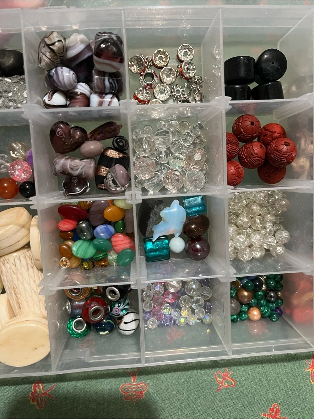 Plastic Compartment Organizer Storage Box - Clear